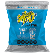 Load image into Gallery viewer, Electrolyte Replenishment Drink Mix Sqwincher® Quik Stik® Zero Mixed Berry Flavor 0.11 oz.