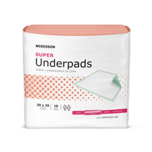 Load image into Gallery viewer, Underpad McKesson Super 30 X 30 Inch Disposable Fluff / Polymer Moderate Absorbency