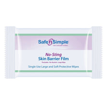 Load image into Gallery viewer,  Skin Barrier Wipe Safe N Simple™ No-Sting 60% / 20% Strength Purified Water / Polyvinylpyrrolidone / Glycerin / Propylene Glycol Individual Packet Large NonSterile