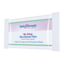 Load image into Gallery viewer,  Skin Barrier Wipe Safe N Simple™ No-Sting 60% / 20% Strength Purified Water / Polyvinylpyrrolidone / Glycerin / Propylene Glycol Individual Packet Large NonSterile
