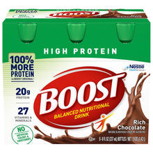 Load image into Gallery viewer, Oral Supplement Boost® High Protein Rich Chocolate Flavor Ready to Use 8 oz. Bottle