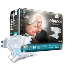 Load image into Gallery viewer, Unisex Adult Incontinence Brief Attends® Premier Medium Disposable Heavy Absorbency