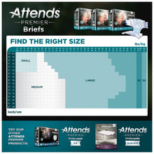 Load image into Gallery viewer,  Unisex Adult Incontinence Brief Attends® Premier Large Disposable Heavy Absorbency