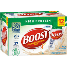 Load image into Gallery viewer, Oral Protein Supplement Boost® High Protein Very Vanilla Flavor Ready to Use 8 oz. Bottle