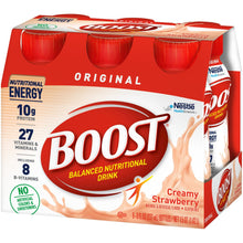 Load image into Gallery viewer, Oral Supplement Boost® Original Creamy Strawberry Flavor Ready to Use 8 oz. Bottle