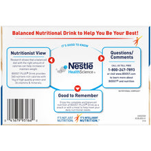 Load image into Gallery viewer, Oral Supplement Boost® Plus® Very Vanilla Flavor Ready to Use 8 oz. Bottle