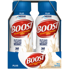 Load image into Gallery viewer, Oral Supplement Boost® Plus® Very Vanilla Flavor Ready to Use 8 oz. Bottle