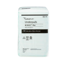 Load image into Gallery viewer, Underpad Wings™ Plus 30 X 30 Inch Disposable Fluff / Polymer Heavy Absorbency
