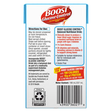 Load image into Gallery viewer, Oral Supplement Boost® Glucose Control® Rich Chocolate Flavor Ready to Use 8 oz. Carton