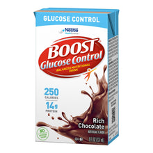 Load image into Gallery viewer, Oral Supplement Boost® Glucose Control® Rich Chocolate Flavor Ready to Use 8 oz. Carton