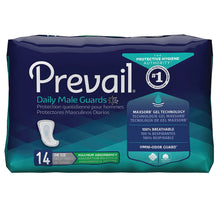 Load image into Gallery viewer, Bladder Control Pad Prevail® Daily Male Guards 12-1/2 Inch Length Heavy Absorbency Polymer Core One Size Fits Most Adult Male Disposable