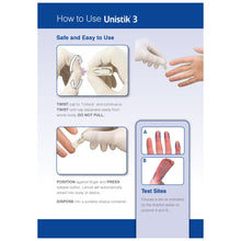 Load image into Gallery viewer, Unistik® 3 Comfort Safety Lancet 1.8 mm Depth 28 Gauge