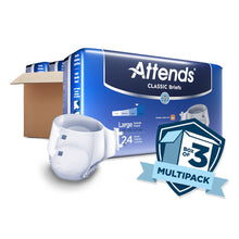 Load image into Gallery viewer,  Unisex Adult Incontinence Brief Attends® Classic Large Disposable Heavy Absorbency