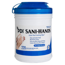 Load image into Gallery viewer, Hand Sanitizing Wipe Sani-Hands® 220 Count Ethyl Alcohol Wipe Canister