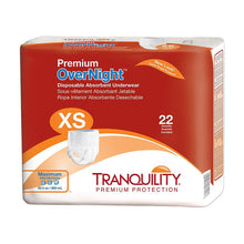 Load image into Gallery viewer, Unisex Adult Absorbent Underwear Tranquility® Premium OverNight™ Pull On with Tear Away Seams X-Small Disposable Heavy Absorbency