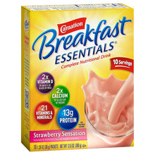 Load image into Gallery viewer, Oral Supplement Carnation® Breakfast Essentials® Strawberry Sensation Flavor Powder 36 Gram Individual Packet
