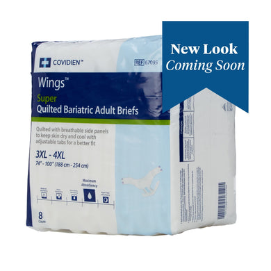  Unisex Adult Incontinence Brief Wings™ Bariatric 3X-Large Disposable Heavy Absorbency 