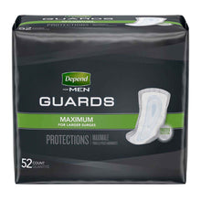 Load image into Gallery viewer, Bladder Control Pad Depend® Guards for Men 12 Inch Length Heavy Absorbency Absorb-Loc® Core One Size Fits Most Adult Male Disposable