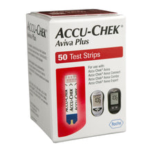 Load image into Gallery viewer, Blood Glucose Test Strips Accu-Chek® Aviva Plus 50 Strips per Box Tiny 0.6 microliter drop For Accu-Chek® Aviva Blood Glucose Meter