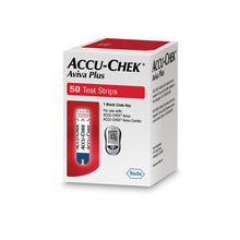 Load image into Gallery viewer, Blood Glucose Test Strips Accu-Chek® Aviva Plus 50 Strips per Box Tiny 0.6 microliter drop For Accu-Chek® Aviva Blood Glucose Meter