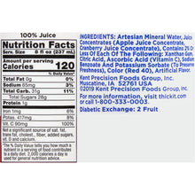 Load image into Gallery viewer, Thickened Beverage Thick-It® Clear Advantage® 8 oz. Bottle Cranberry Flavor Ready to Use Nectar Consistency