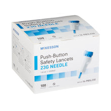 Load image into Gallery viewer, Lancet McKesson Fixed Depth Lancet Needle 1.8 mm Depth 23 Gauge Push Button Activated