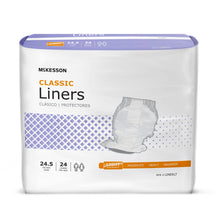 Load image into Gallery viewer, Incontinence Liner McKesson Classic 24-1/2 Inch Length Light Absorbency Polymer Core One Size Fits Most Adult Unisex Disposable