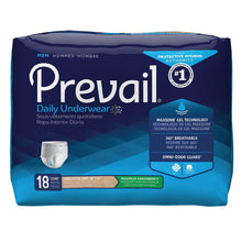 Load image into Gallery viewer, Male Adult Absorbent Underwear Prevail® Men's Daily Underwear Pull On with Tear Away Seams Large / X-Large Disposable Heavy Absorbency