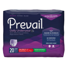 Load image into Gallery viewer, Female Adult Absorbent Underwear Prevail® For Women Daily Underwear Pull On with Tear Away Seams Small / Medium Disposable Heavy Absorbency