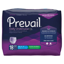 Load image into Gallery viewer, Female Adult Absorbent Underwear Prevail® For Women Daily Underwear Pull On with Tear Away Seams Large Disposable Heavy Absorbency