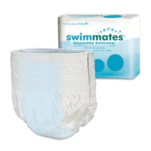 Load image into Gallery viewer, Unisex Adult Bowel Containment Swim Brief Swimmates™ Pull On with Tear Away Seams Small Disposable Moderate Absorbency