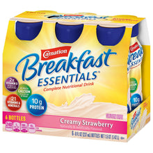 Load image into Gallery viewer, Oral Supplement Carnation® Breakfast Essentials® Creamy Strawberry Flavor Ready to Use 8 oz. Bottle