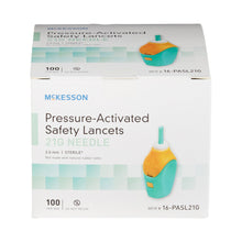 Load image into Gallery viewer, Lancet McKesson Safety Lancet Needle 2.0 mm Depth 21 Gauge Push Button Activated