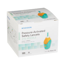 Load image into Gallery viewer, Lancet McKesson Safety Lancet Needle 2.0 mm Depth 21 Gauge Push Button Activated