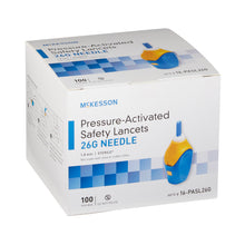Load image into Gallery viewer, Lancet McKesson Safety Lancet Needle 1.8 mm Depth 26 Gauge Push Button Activated