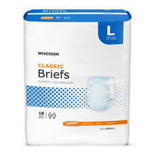 Load image into Gallery viewer, Unisex Adult Incontinence Brief McKesson Classic Large Disposable Light Absorbency
