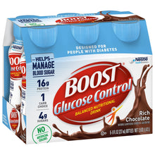 Load image into Gallery viewer, Oral Supplement Boost® Glucose Control® Rich Chocolate Flavor Ready to Use 8 oz. Bottle