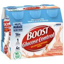 Load image into Gallery viewer, Oral Supplement Boost® Glucose Control® Creamy Strawberry Flavor Ready to Use 8 oz. Bottle