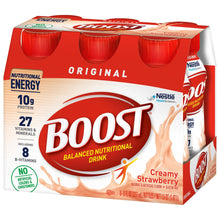 Load image into Gallery viewer, Oral Supplement Boost® Original Creamy Strawberry Flavor Ready to Use 8 oz. Bottle