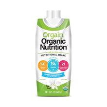 Load image into Gallery viewer, Oral Supplement Orgain® Organic Nutritional Shake Sweet Vanilla Bean Flavor Ready to Use 11 oz. Carton