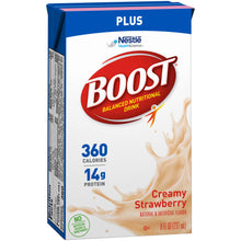 Load image into Gallery viewer, Oral Supplement Boost® Plus Creamy Strawberry Flavor Ready to Use 8 oz. Carton