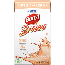 Load image into Gallery viewer,  Oral Supplement Boost® Breeze® Peach Flavor Ready to Use 8 oz. Carton 
