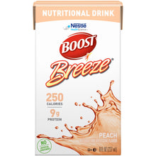 Load image into Gallery viewer,  Oral Supplement Boost® Breeze® Peach Flavor Ready to Use 8 oz. Carton