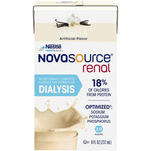 Load image into Gallery viewer,  Oral Supplement / Tube Feeding Formula Novasource® Renal Vanilla Flavor Ready to Use 8 oz. Carton