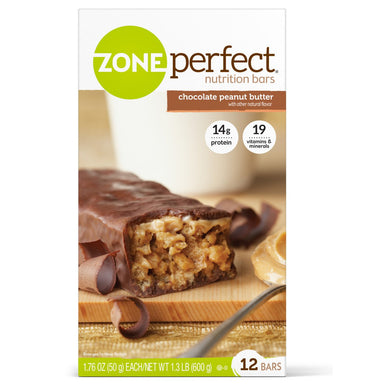  Nutrition Bar ZonePerfect® Chocolate Peanut Butter Flavor Ready to Use Individually Wrapped 