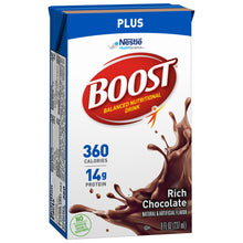 Load image into Gallery viewer, Oral Supplement Boost® Plus Rich Chocolate Flavor Ready to Use 8 oz. Carton