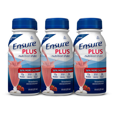  Oral Supplement Ensure® Plus Strawberry Flavor Ready to Use 8 oz. Bottle 