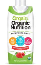 Load image into Gallery viewer, Oral Supplement Orgain® Organic Nutritional Shake Strawberries and Cream Flavor Ready to Use 11 oz. Carton