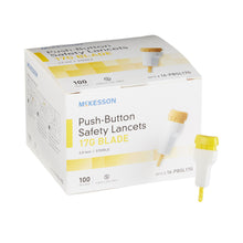 Load image into Gallery viewer, Lancet McKesson Fixed Depth Lancet Blade 2.0 mm Depth 17 Gauge Push Button Activated