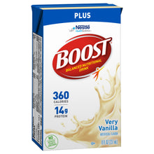 Load image into Gallery viewer, Oral Supplement Boost® Plus Very Vanilla Flavor Ready to Use 8 oz. Tetra Brik
